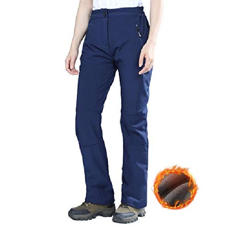 women's idra fleece lined pants outdoor softshell waterproof insulated hiking ski snow warm trousers