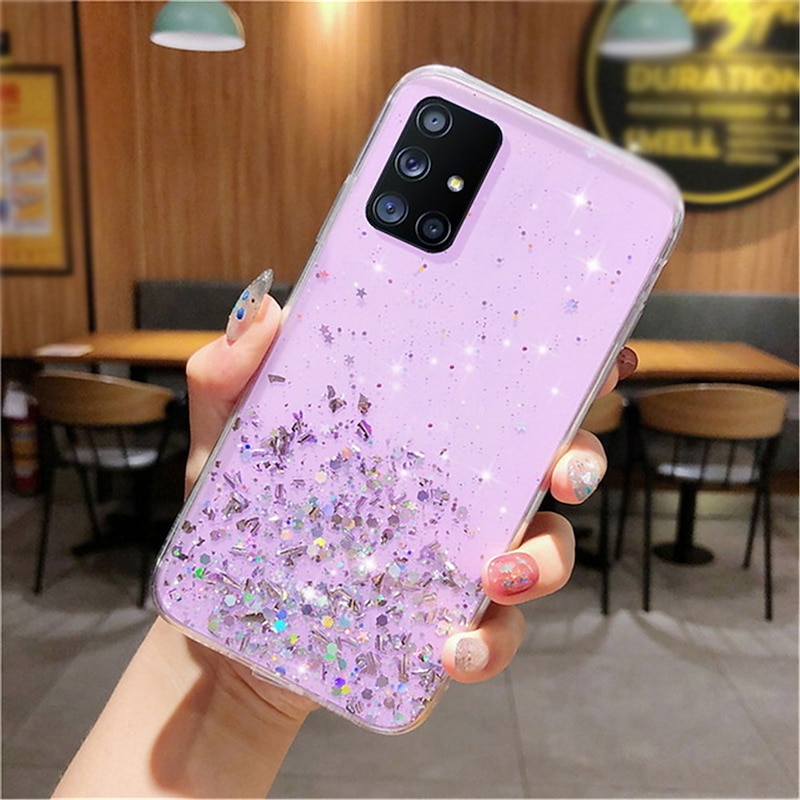 Phone Case For Samsung Galaxy S25 S24 S23 S22 S21 FE S21 Ultra Plus A14 A54 A73 A33 Back Cover Glitter Shine Glitter Shine TPU4