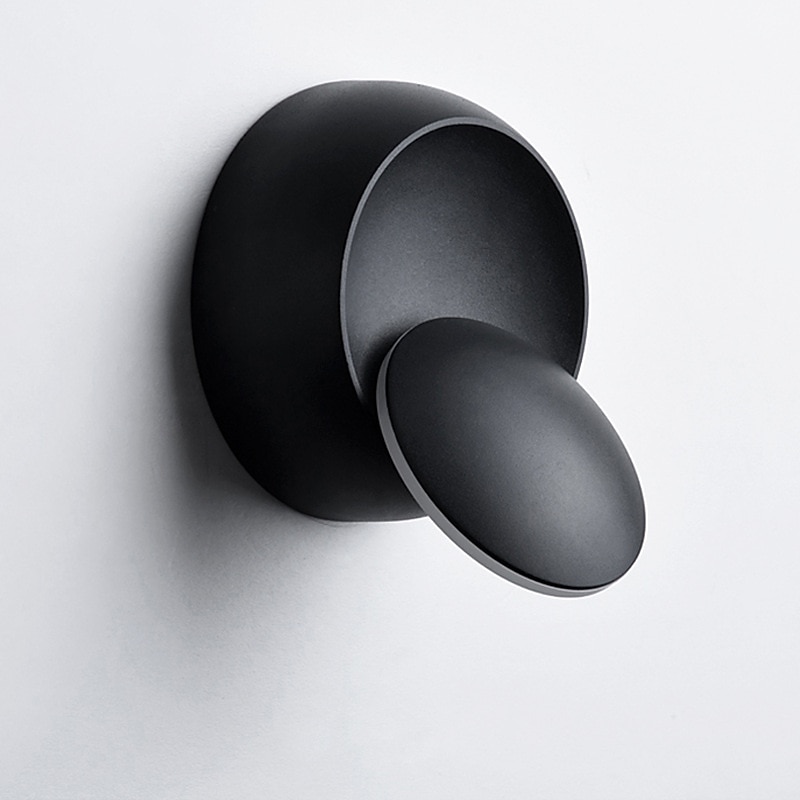 Lightinthebox Nordic Simple LED Wall Lamp Round Bedside Eclipse Wall Lamp 360 Rotation Black And White Decoration Living Room Background Wall Stair Lamp2