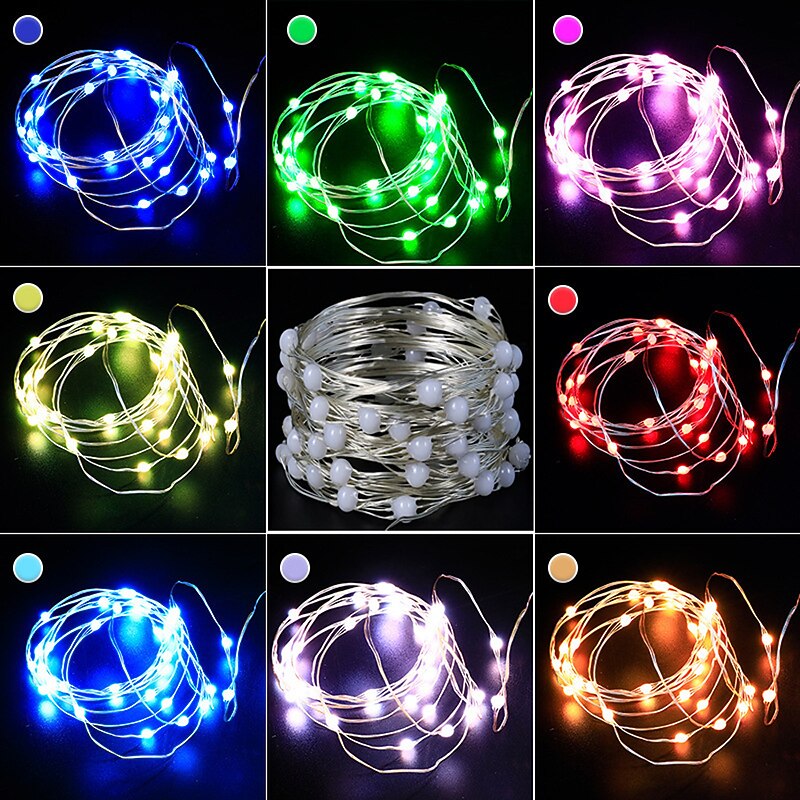 33Ft RGB Fairy String Lights, 100 LED Waterproof Twinkle Lights with 32-Key Remote Control for Christmas Holiday Decoration4