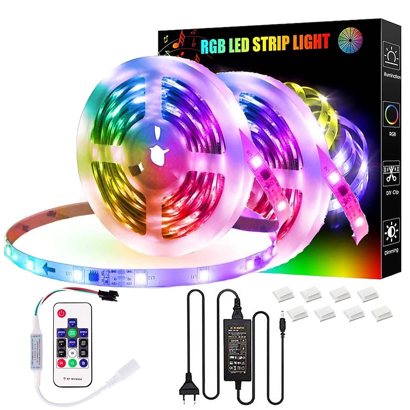 RGBIC Strip Light 5M 10M LED Light Strip 150-300 LEDs 16 Million Dream Color Changing Home Outdoor Decoration Waterproof Christmas