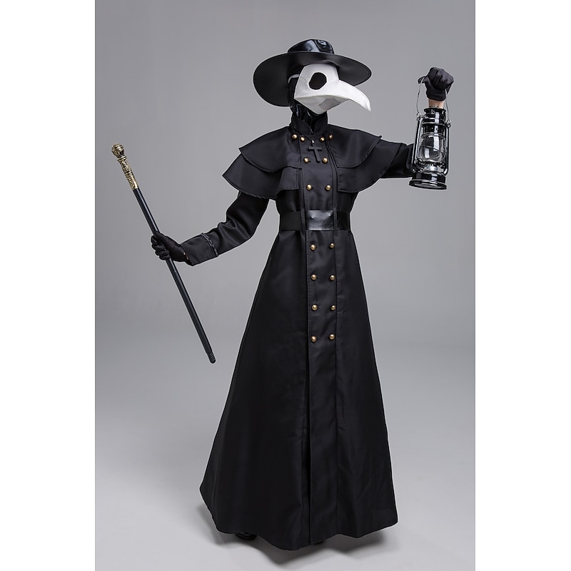 Plague Doctor Halloween Cosplay Costume Medieval Vacation Dress Adults' Men's Women's Mardi Gras Festival Easy Halloween Costumes Dress Up4