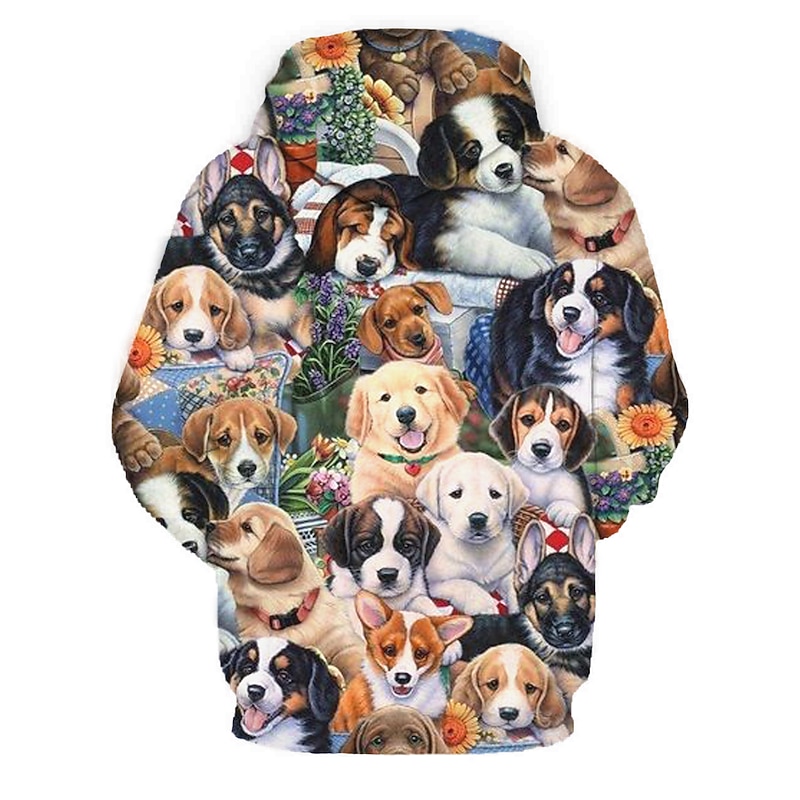 Men's Graphic Animal Hoodie Hoodies Sweatshirt Basic Long Sleeve Hooded Daily Black White Designer2