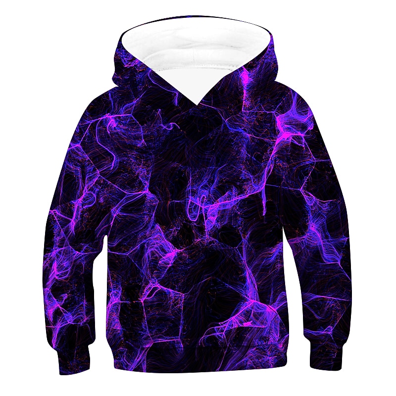 Boys 3D Optical Illusion Hoodie Long Sleeve 3D Print Spring Fall Active Basic Kids 2-8 Years Outdoor Daily2