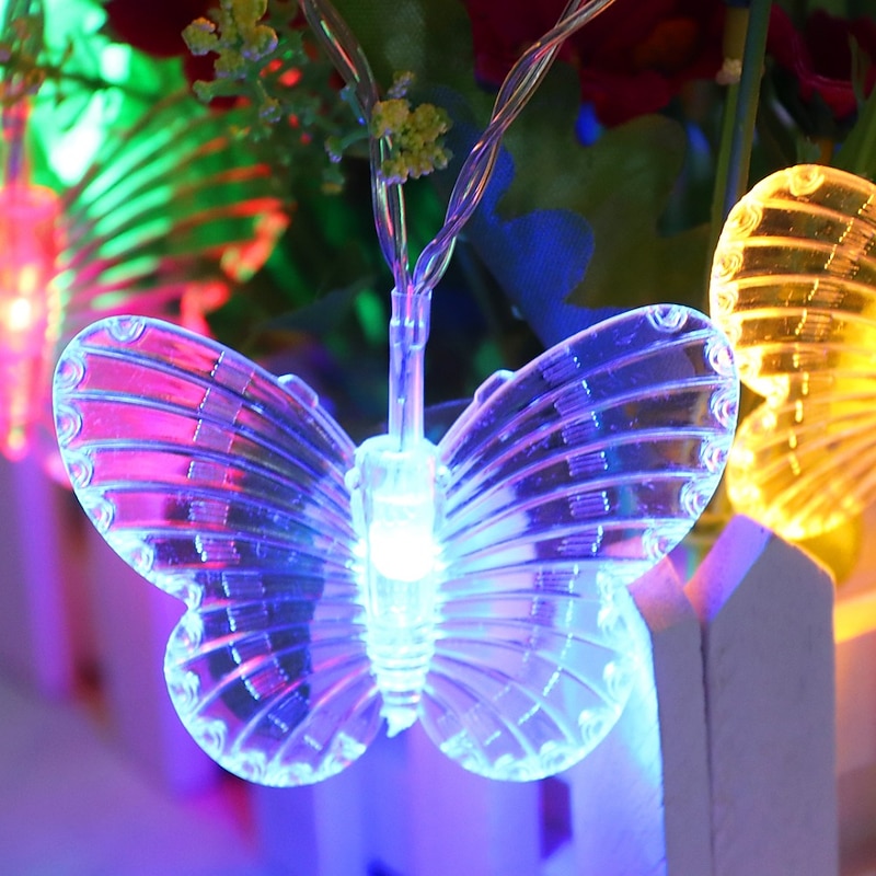 3M 20LEDs Butterfly Garland Fairy Lights, Battery Powered 1.5M 10LEDs String Lights Perfect for Christmas, Outdoor Garden, Weddings, Birthdays & Girls Room Decor3