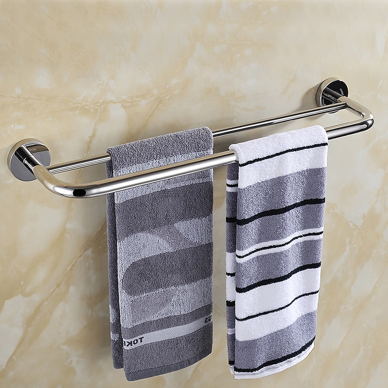 Bathroom Hardware Accessory Towel Ring/Toilet Paper Holder/Robe Hook/Soap Dish and Towel Holder Stainless Steel Wall Mounted Silver2