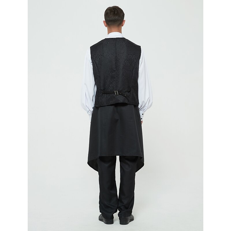 Pants Punk & Gothic Renaissance Ancient Rome Pants Masquerade Knight Ritter Solid Colored Fancy Dress Men's Halloween Masquerade Adults' Pants2