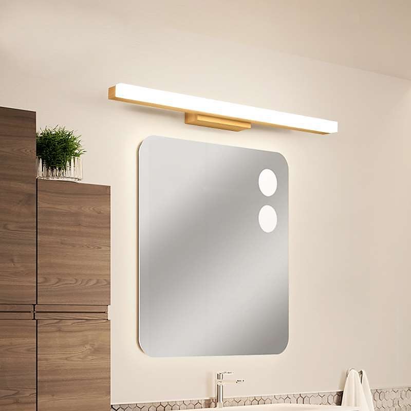 1-Light 40/60/80cm Vanity Light LED Mirror front Lamp Nordic Style Solid Wood  Bathroom Cabinet Lamp Bathroom Dresser Simple Makeup Log Wall Light 6W/9W/12W2