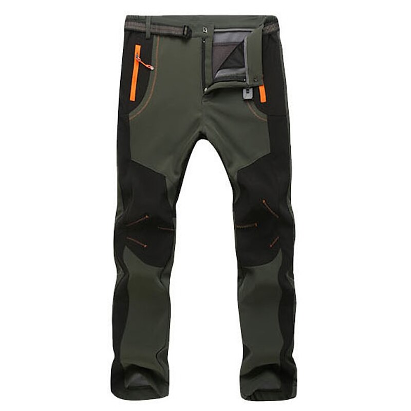 Men's Hiking Pants Trousers Softshell Pants Winter Outdoor Thermal Warm Fleece Lining Ripstop Windproof Pants / Trousers Bottoms Black Army Green Cotton Camping / Hiking Hunting Fishing S M L XL XXL3