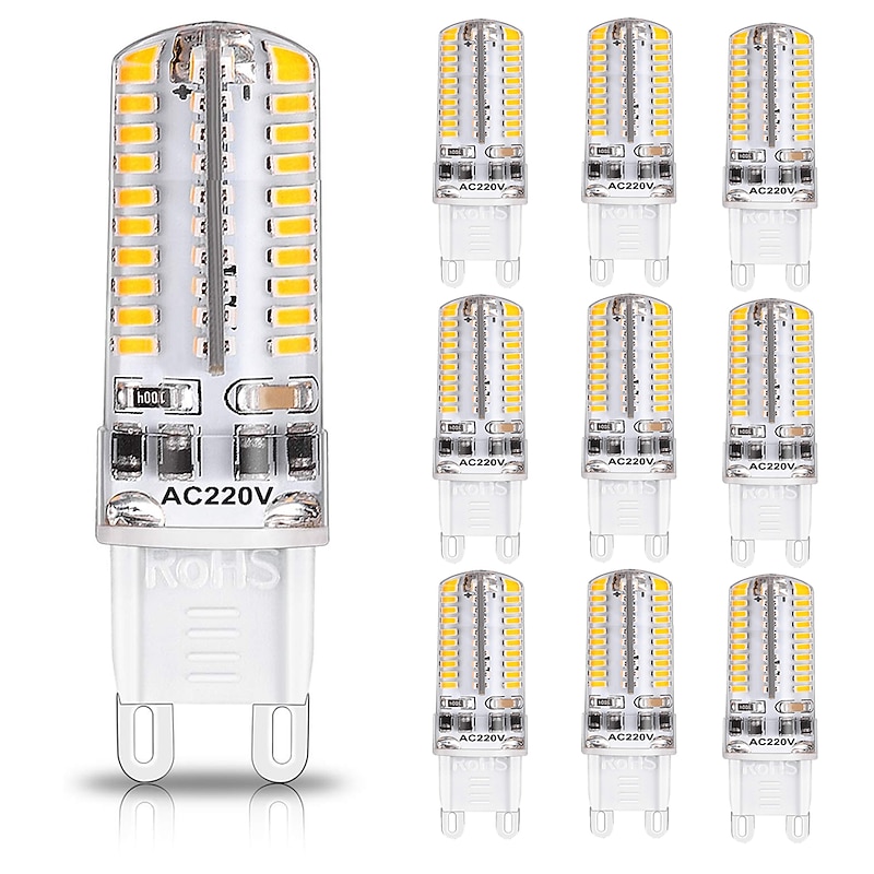 G9 Dimmable LED Bi-pin Corn Light Bulb 72LED 600LM 5W 3014SMD Warm Cool White 360° Beam Angle Chandelier Lamp 40W Halogen Equivalent AC110V AC220V - Main Image