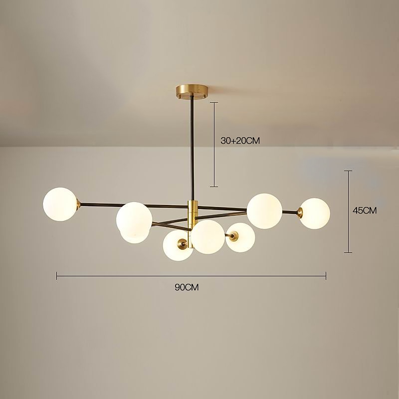 90 cm LED Chandelier Nordic Style Sputnik Design Pendant Light Cluster Design Aluminum Cluster Modern Industrial Electroplated Painted Finishes 110-120V 220-240V4