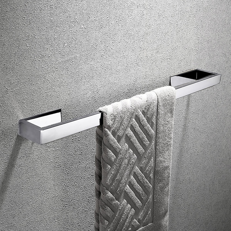 Bathroom Hardware Accessory Set Self-adhesive 304 Stainless Steel Include Robe Hook, Towel Bar, Towel Holder and Toilet Paper Holder Silver 1or3or4 pcs2