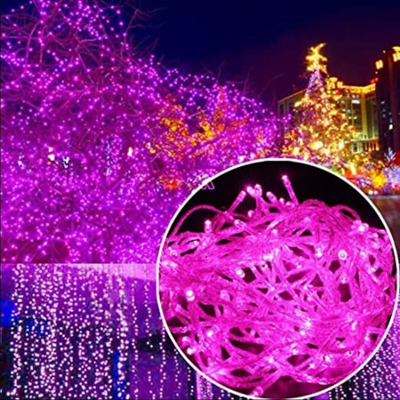 10m Light Sets String Lights 100 LEDs 1pc Warm White White Blue Waterproof Party Decorative 220-240 V 110-120 V4