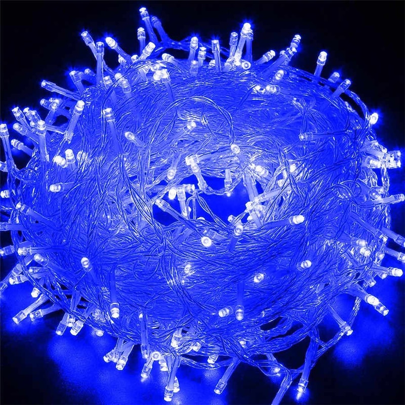 Christmas Decorating Lights 50M 400 LEDs Outdoor Indoor LED Décor Fairy String Lights 164ft Holiday Lights Christmas Tree Decorating Idea Waterproof Icicle for Garland Patio2