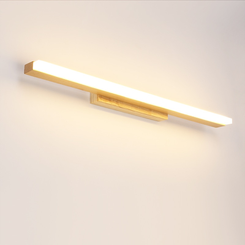 1-Light 40/60/80cm Vanity Light LED Mirror front Lamp Nordic Style Solid Wood  Bathroom Cabinet Lamp Bathroom Dresser Simple Makeup Log Wall Light 6W/9W/12W