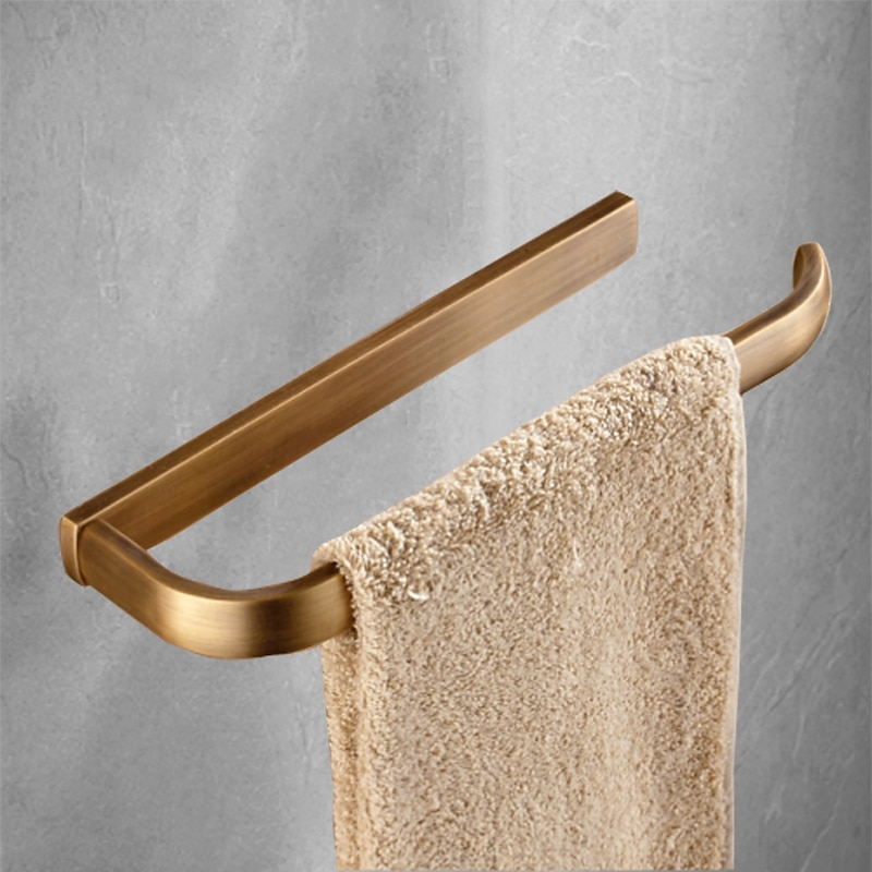 Brushed Brass Towel holder Towel Bar Contemporary Brass 1pc - Hotel bath 1-Towel Bar