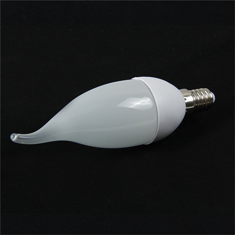 10pcs E14 3W LED Candle Light Bulb Candelabra Chandelier Lamp Decoration Light Warm White Cool White C35 C35L Frosted 220-240V4