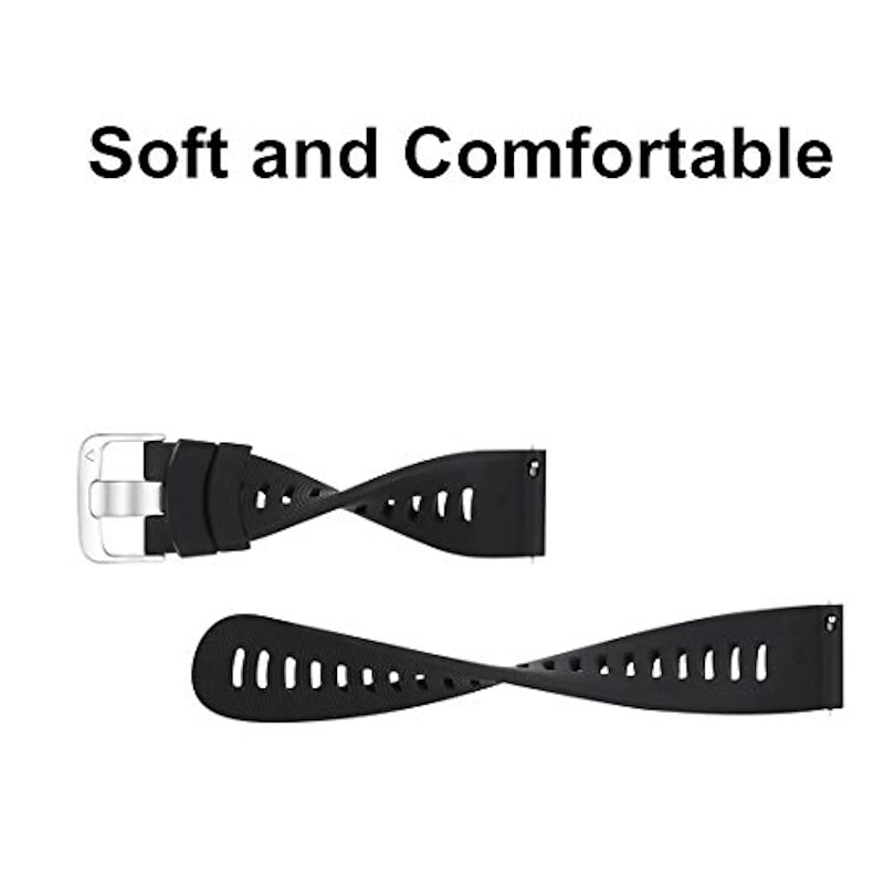 Watch Band for Garmin Forerunner 645/245/158/55 Music Venu Sq 2(Music) / Sq(Music) / 2 Plus, Venu Vívoactive 3 (Music), Vívomove 3 / HR / Sport / Style / Luxe Approach S42 / S40 / S12 Venu Silicone2
