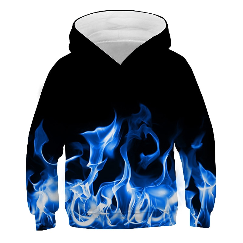 Kids Boys' Hoodie & Sweatshirt Long Sleeve Graphic 3D Print Rainbow Children Tops Active New Year