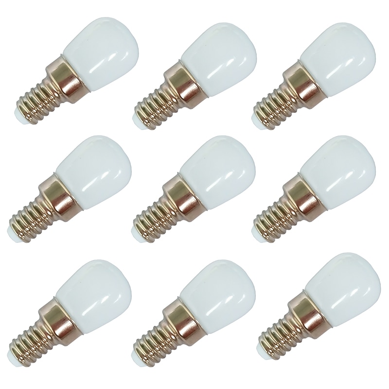 9pcs 2 W LED Globe Bulbs 100 lm E14 E12 T22 6 LED Beads SMD 2835 Warm White White 220-240 V