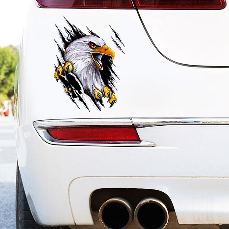 Car Stickers Decor Motorcycle Decals Eagle Decorative Accessories Creative Sunscreen Waterproof PVC Car Stickers Individuality Door Stickers  Full Car Stickers Animal 3D Stickers3