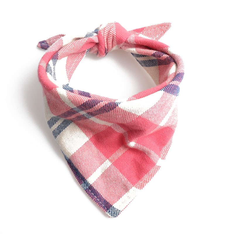 2 Pack Red Green Stripe Dog Bandana Pet Neck Dress Scarf Bib Carnival Headwear Large Dogs Costumes Pets Lattice Bandan Snowflake Neck Dress (l, Snowflake)2