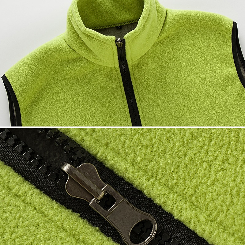 Women's Hiking Jacket Hiking Fleece Vest Winter Outdoor Solid Color Windproof Breathable Warm Comfortable Vest / Gilet Top Camping / Hiking Hunting Ski / Snowboard Black Purple Red Sky Blue Rose Red3