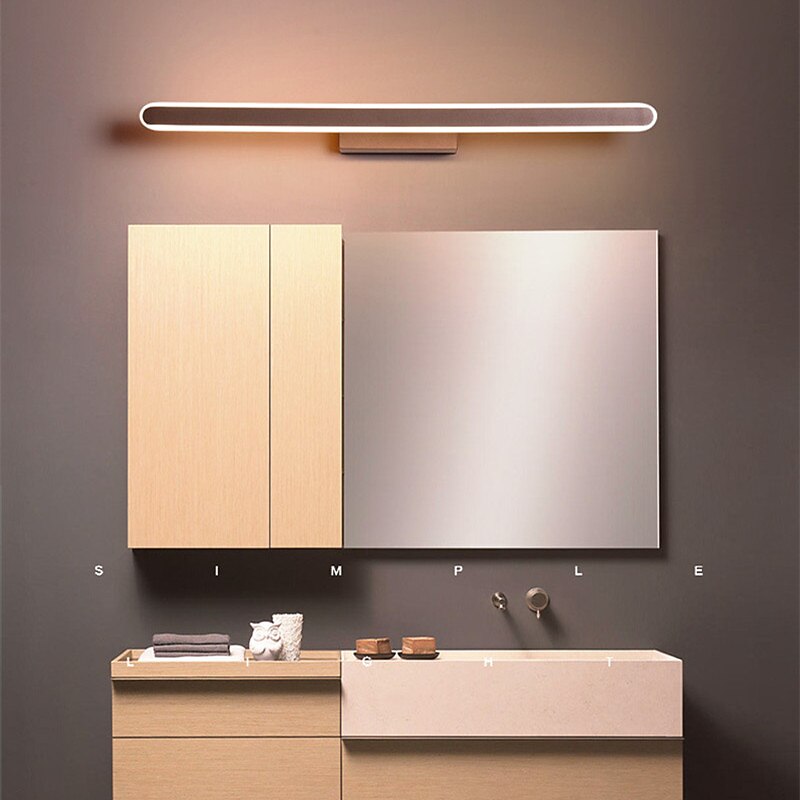 80 cm Led Mirror Lamp Bathroom Bathroom Mirror Lamp Modern Simple Aluminum Lamp Dance Dressing Room Lamp Background Wall Lamp