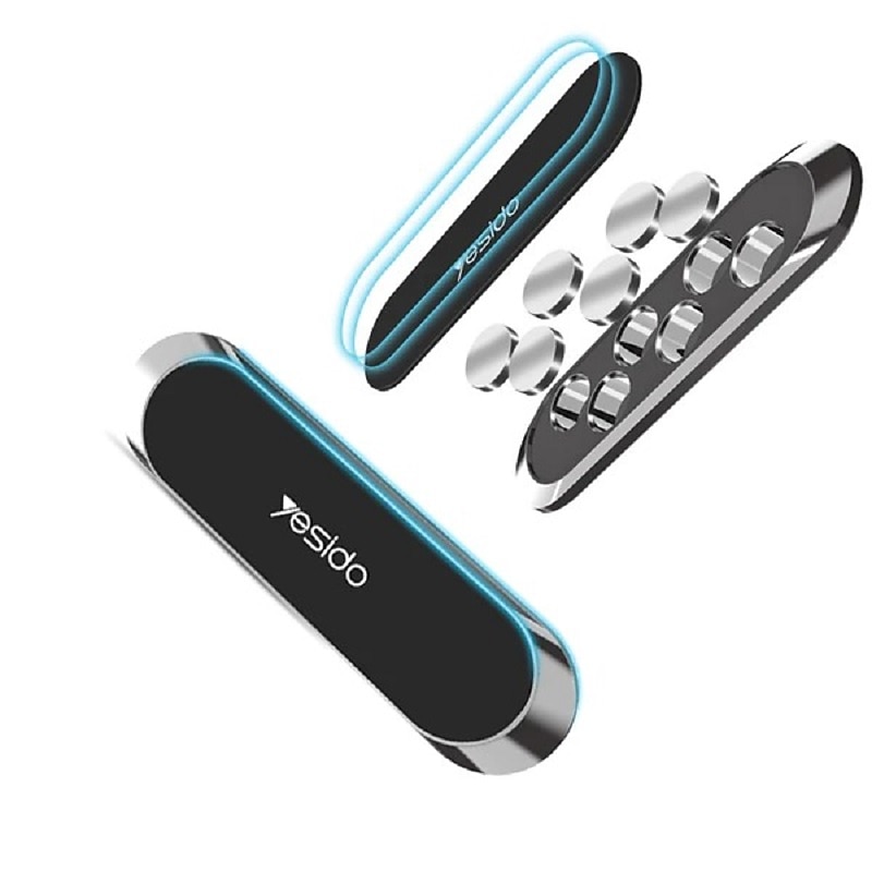 Mini Strip Shape Magnetic Car Phone Holder Aluminium Alloy Mobile Phone Stand Magnet Mount For IPhone Samsung Car Accessaries