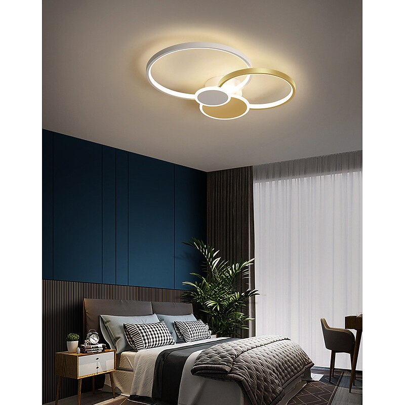 2/4 Heads LED Ceiling Light Circle Shape Nordic Modern Simple Living Room Lamp Atmosphere Home Luxury Bedroom Office Restaurant3