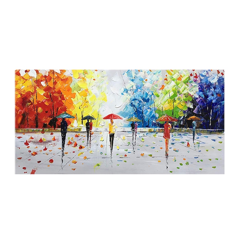 Oil Painting Hand Painted Abstract Landscape Modern Rolled Canvas Rolled Without Frame3