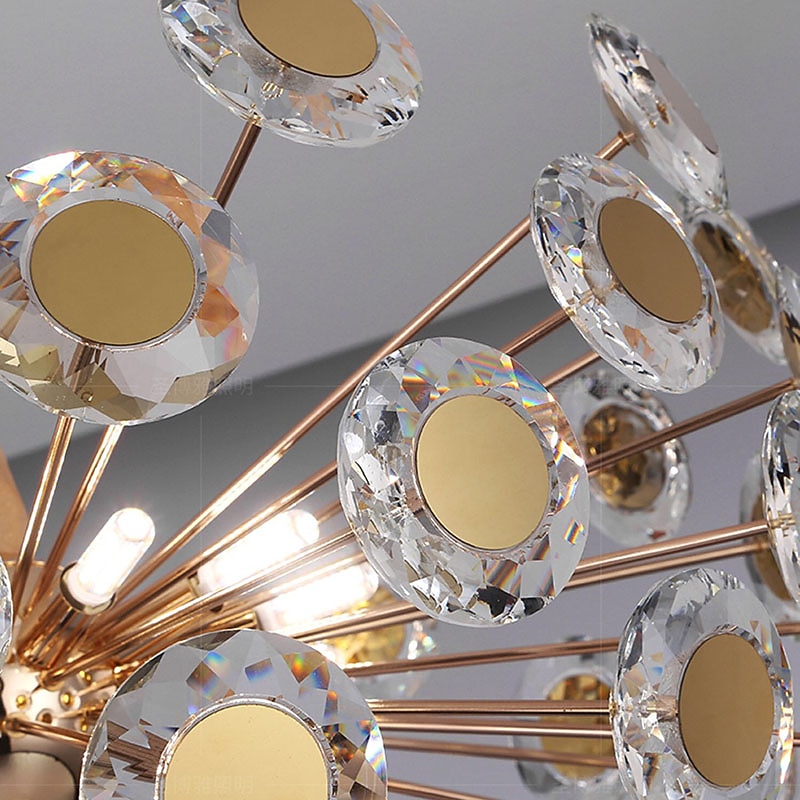 50 cm LED Crystal Chandelier Dimmable Gold Globe Desgin Pendant Light Modern Metal Electroplated 110-120V 220-240V2