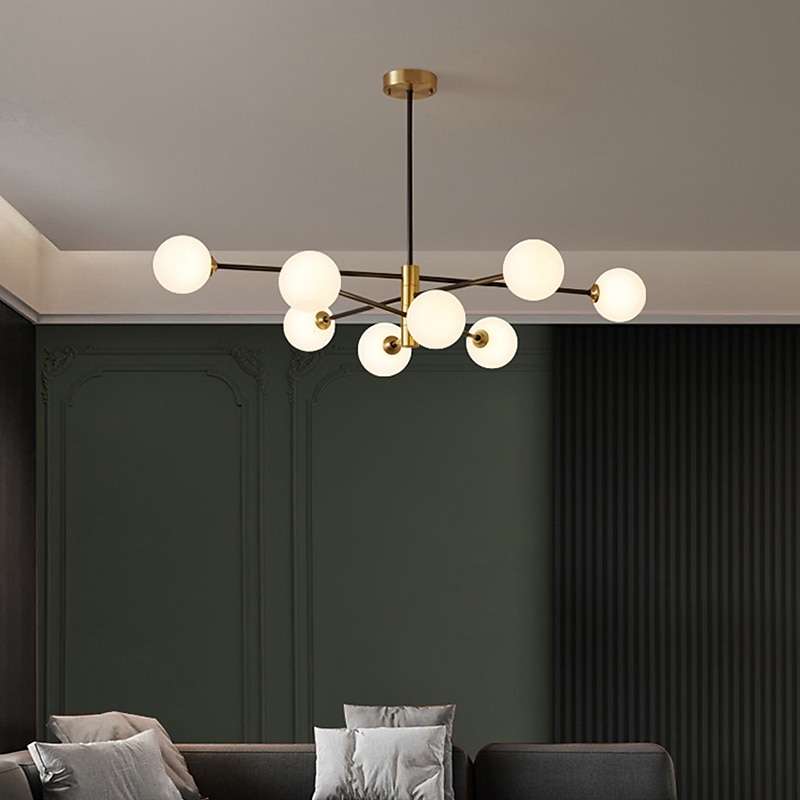 90 cm LED Chandelier Nordic Style Sputnik Design Pendant Light Cluster Design Aluminum Cluster Modern Industrial Electroplated Painted Finishes 110-120V 220-240V2