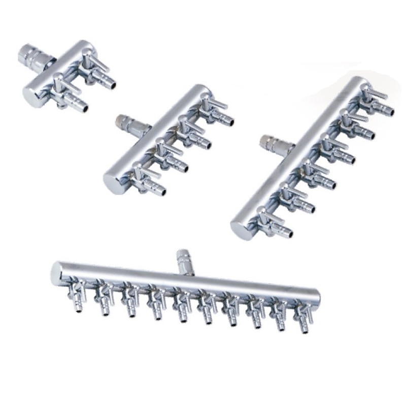 Aquarium Accessories 2 4 6 8 10 Ways Aquarium Inline Air Splitter Control Valve For  Oxygen Pump Hose Inlet Dia