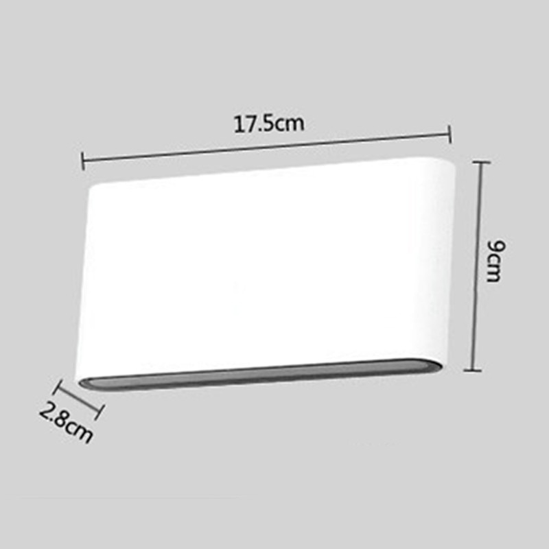 Outdoor Outdoor LED Wall Lamp Waterproof Modern Simple Wall Lamp Courtyard Corridor Living Room Bedroom Bedside Ultra Thin 12W Back Wall Lamp2