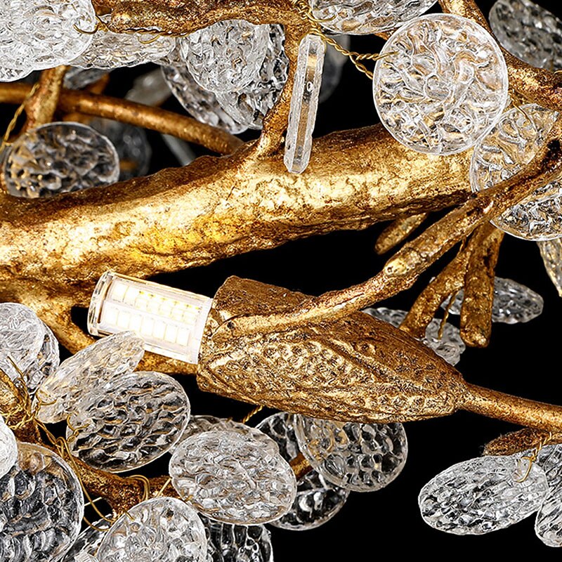 60 cm LED Gold Chandelier Dimmable Dendritic Structure Spiral Circle Shape Pendant Light Modern Aluminum Anodized 110-120V 220-240V2