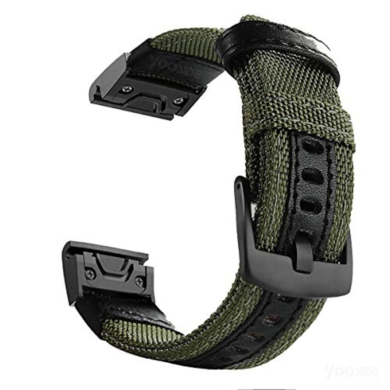 Watch Band for Garmin Fenix Quatix 7X 6X 5X Plus 3 HR Sapphire Instinct 2X Solar Enduro Tactix 7 Pro Descent Mk2i Mk2 D2 Bravo Charlie Delta PX Nylon Replacement  Strap Quick Fit 26mm Breathable