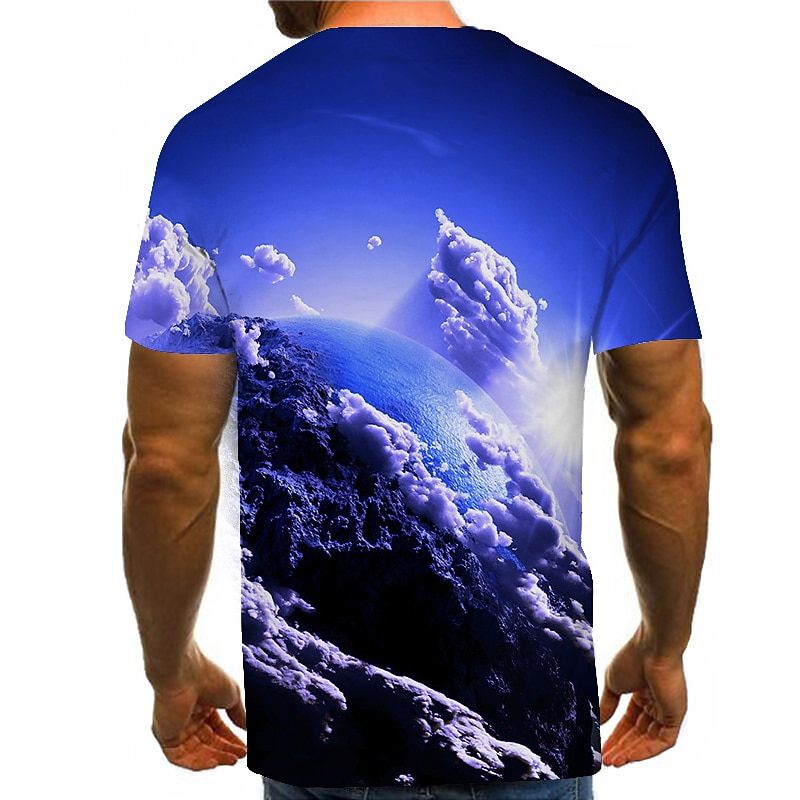 Men's Graphic 3D Shirt T Shirt Funny T Shirts Short Sleeve T shirt 3D Print Round Neck Shirt Elegant Exaggerated Daily Holiday Yellow Pink Blue Clothing Apparel Plus Size S M L XL XXL 3XL 4XL2