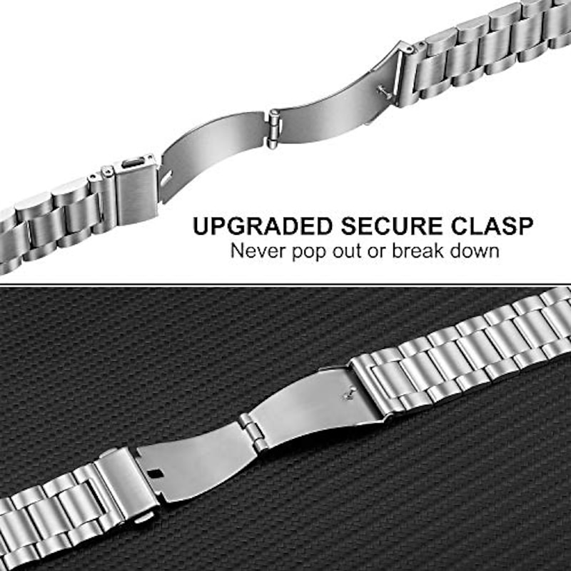 Watch Band for Samsung Galaxy Galaxy Watch 3 45mm 46mm Gear S3 Classic Frontier 2 Neo Live Stainless Steel Replacement  Strap Quick Release 22mm Link Bracelet Wristband2