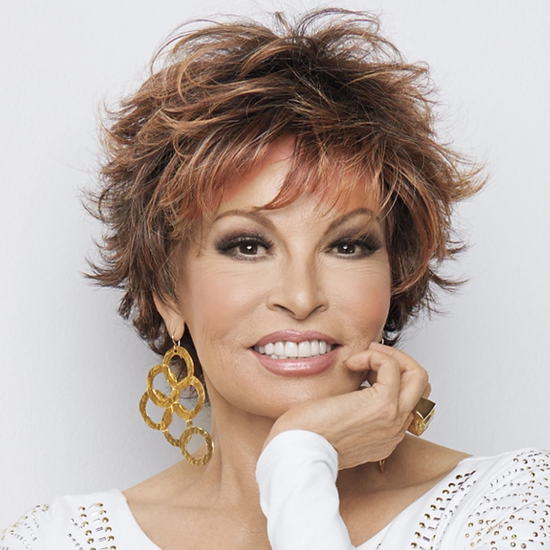 Synthetic Wig Curly Layered Haircut Wig Blonde Short Light Brown Dark Brown Silver grey Brown Blonde Synthetic Hair Women's Fashionable Design Highlighted / Balayage Hair Exquisite Blonde Brown