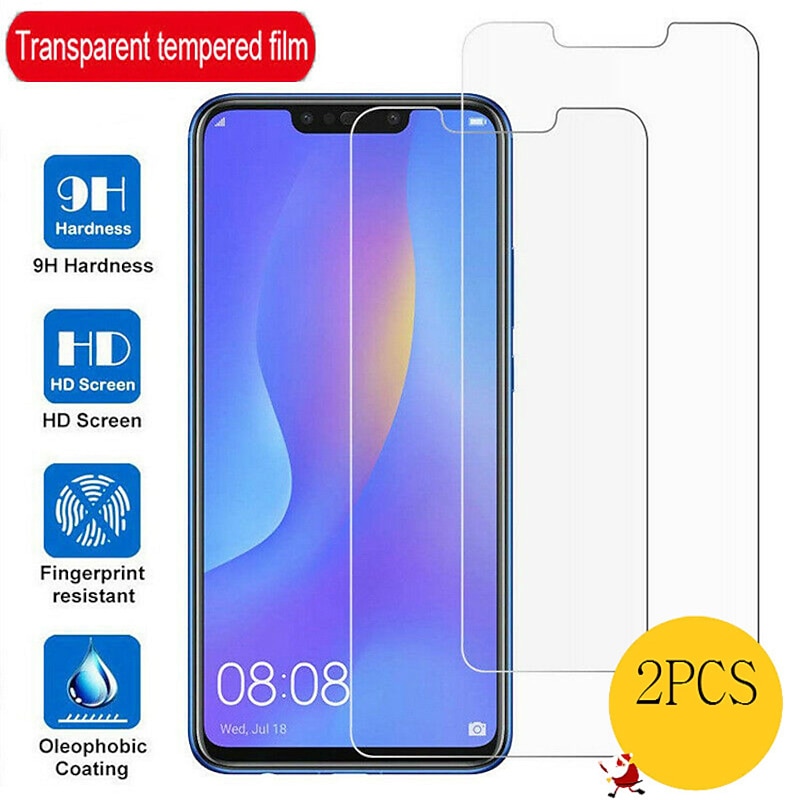 2PCS Huawei Screen Protector Huawei P40 Lite E / P30 lite / P20 / P10 Plus /P Smart 2020 / P9 Plus / P8 Lite 2017 High Definition (HD) Front Screen Protector Tempered Glass2
