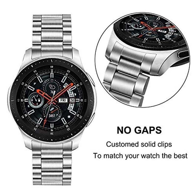 Watch Band for Samsung Galaxy Galaxy Watch 3 45mm 46mm Gear S3 Classic Frontier 2 Neo Live Stainless Steel Replacement  Strap Quick Release 22mm Link Bracelet Wristband3