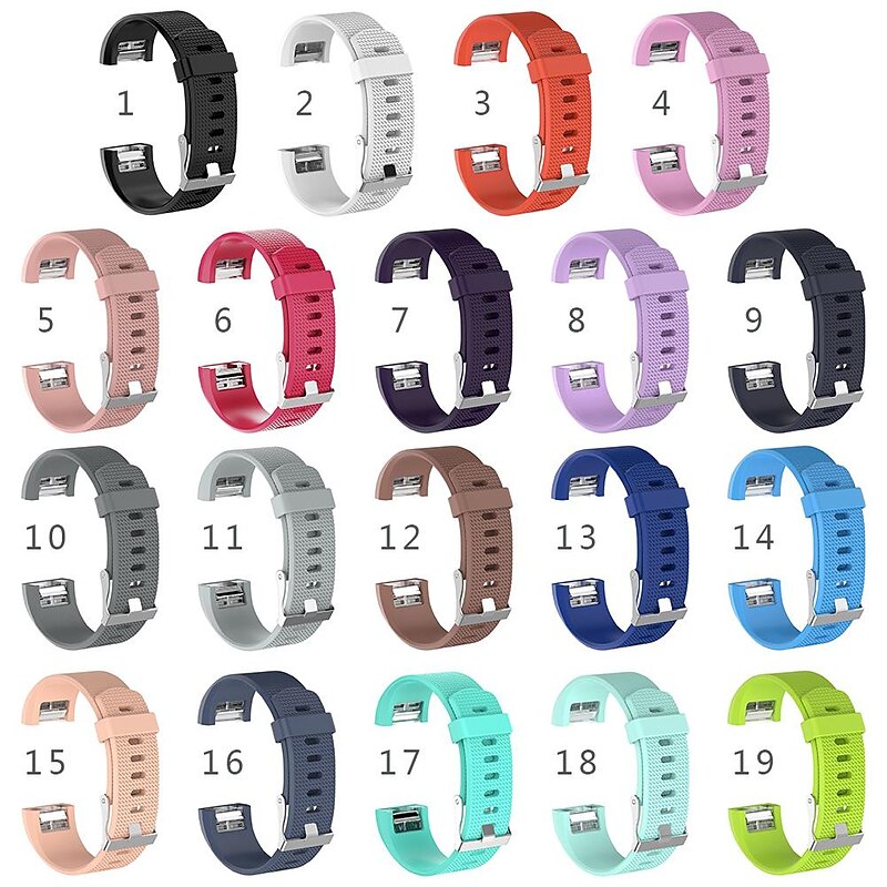 Soft Silicone Color Smart Watch Bracelet Band For Fitbit Charge 2 Replacement Wristband Watch Strap For Fitbit Charge23