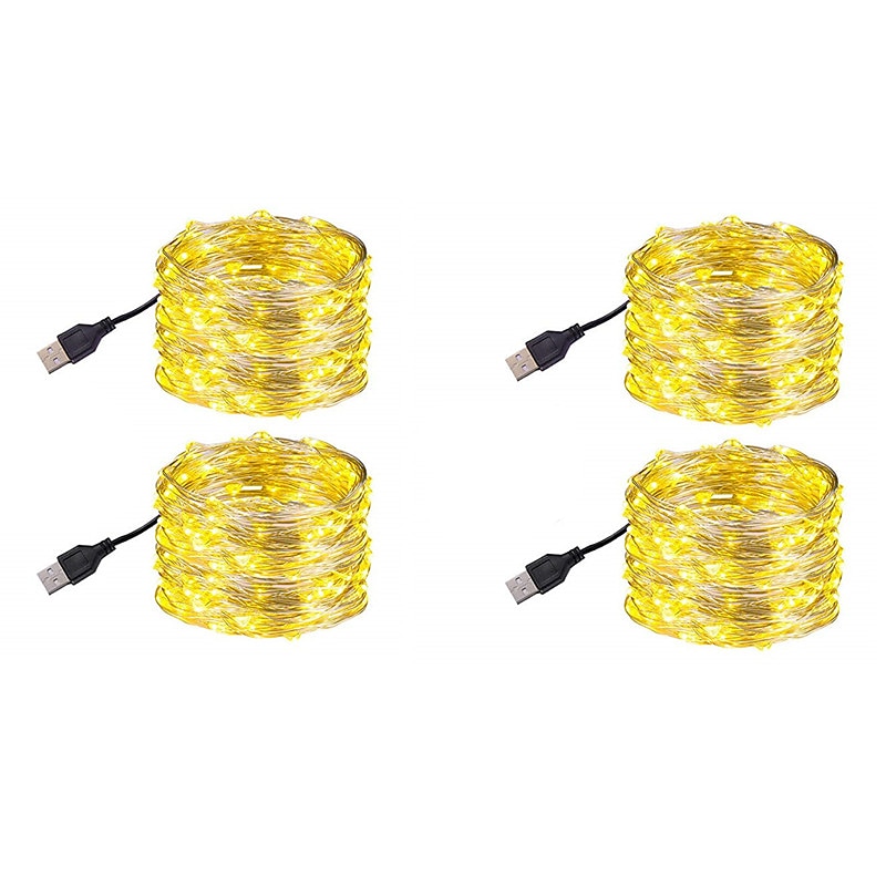 Elegant Wedding Reception Party Christmas Décor LED String Lights 4pcs 2pcs 1pc Copper Silver Wire Garland Light 5M 10M 20M USB Waterproof Fairy Lights For Christmas Wedding Party Decoration3