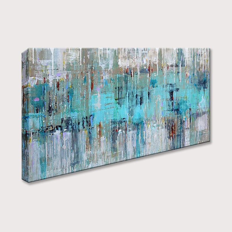 Large Size Oil Painting 100% Handmade Hand Painted Wall Art On Canvas Blue Abstract Modern Home Decoration Decor Rolled Canvas No Frame Unstretched4