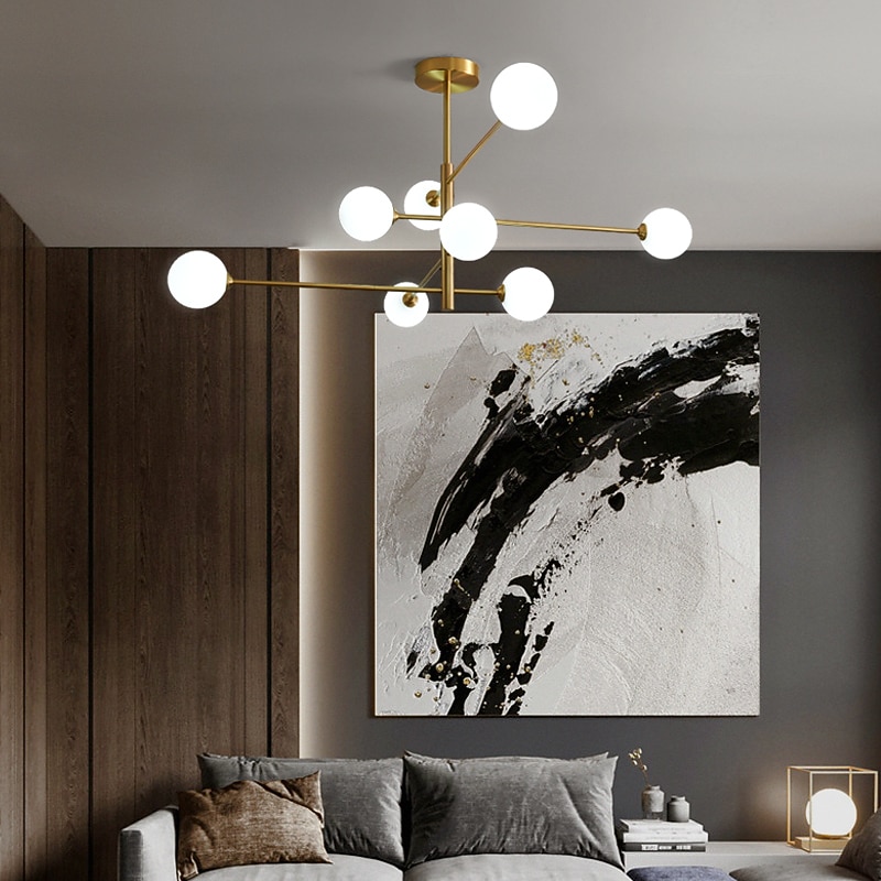 105 cm LED Chandelier Gold Nordic Style Pendant Light LED Sputnik Design Globe Glass Lampshade Metal Modern Style Electroplated 110-120V 220-240V3