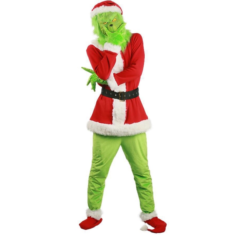 Santa Suit Men's Women's Boys Girls' Cosplay Costume Christmas Carnival Adults Kids Polyester