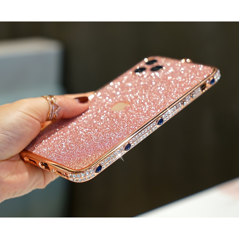 Phone Case For iPhone 14 Pro Max Plus 13 12 11 Pro Max iPhone 13 12 11 Pro Max SE X XR XS Max 8 7 Back Cover Bumper Frame for Women Girl Bling Glitter Shiny Shockproof TPU Rhinestone4