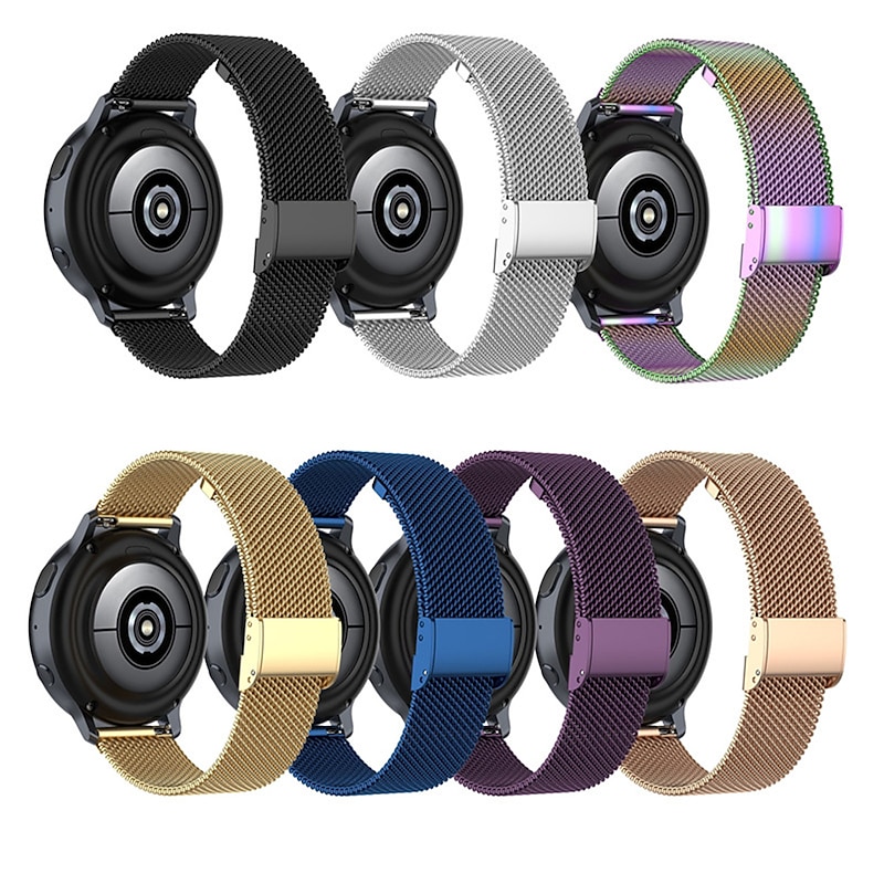 Watch Band for Garmin Vivomove HR Vivoactive 3 Forerunner 645/245/158/55 Music Venu Sq 2(Music) / Sq(Music) / 2 Plus, Venu Vívoactive 3 (Music), Vívomove 3 / HR / Sport / Style / Luxe Stainless Steel