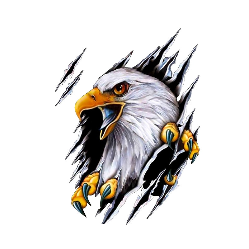 Car Stickers Decor Motorcycle Decals Eagle Decorative Accessories Creative Sunscreen Waterproof PVC Car Stickers Individuality Door Stickers  Full Car Stickers Animal 3D Stickers2